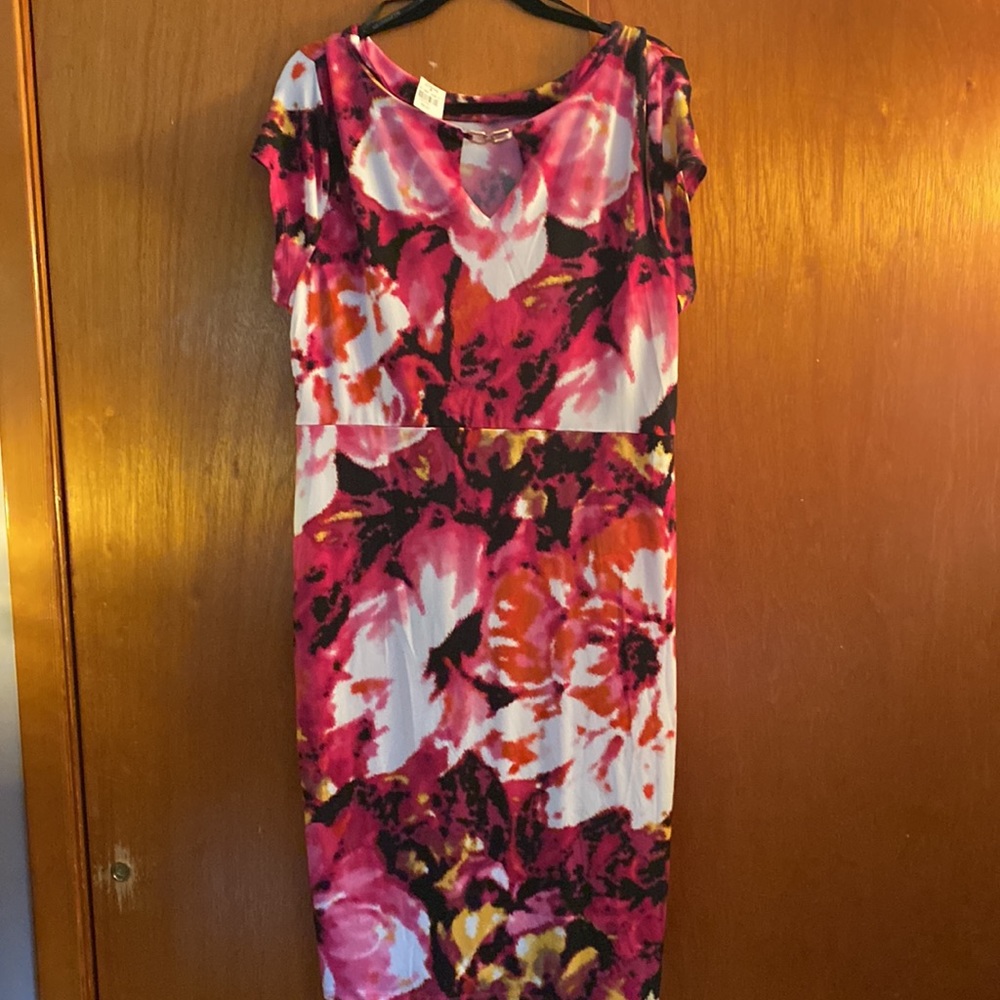 Liz Claiborne multi print dress, XL, nwt - Picture 5 of 8